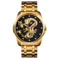 Skmei 9193 luxury japan movt quartz watch stainless steel back mens watch best quality gold watch OEM